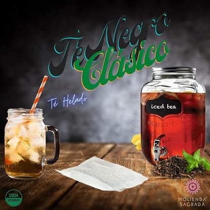 Molienda Sagrada, Té Negro Helado/Infusión de Té Negro Helado Clásico. Rinde para 40 Litros.
