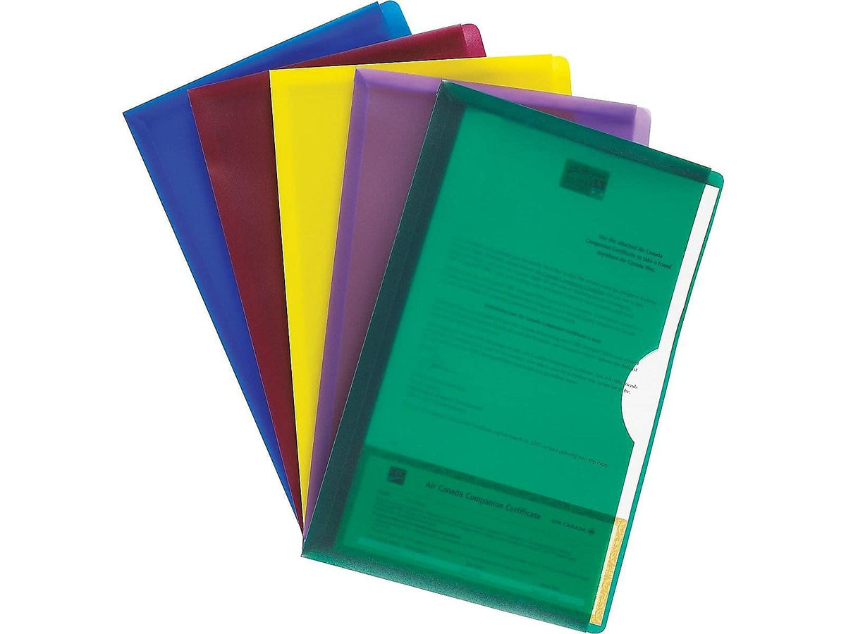 Pendaflex Chaquetas de poliéster translúcidas, tamaño legal, colores surtidos, 5 unidades (50993)