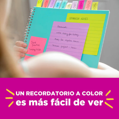 POST-IT 3M Notas Adhesivas Reposicionables Color Amarillo Canario 600 hojas | Ideales para planear y organizar, Adhesivo original, 76 x 76mm, Multiusos, 6 pads con 100 piezas c/u