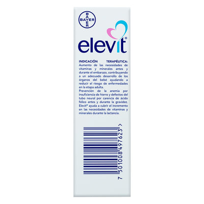 Elevit Embarazo y Lactancia, Multivitamínico con Ácido Fólico y Hierro, Ayuda el Sano Desarrollo de los Órganos de tu Bebe, Vitaminas para Mujer y Bebé, 30 Tabletas
