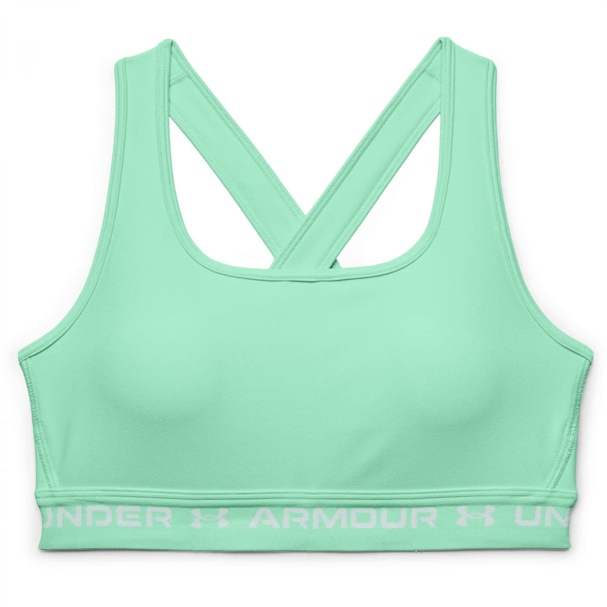 Under Armour Sports Bra de Entrenamiento Crossback Mid para Mujer - Verde (Aqua Foam - White - 335) - CH