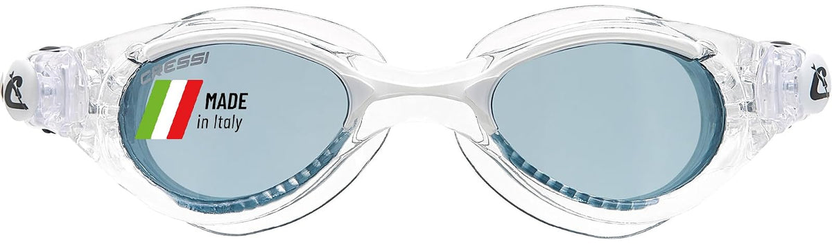 Cressi Flash Lady - Gafas de natación para Nadadores avanzados, 100% Fabricadas en Italia Desde 1946 - White - Tinted Lens