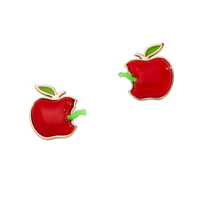Alex and Ani - Joyería para mascotas - arete de tuerca de manzana - Oro