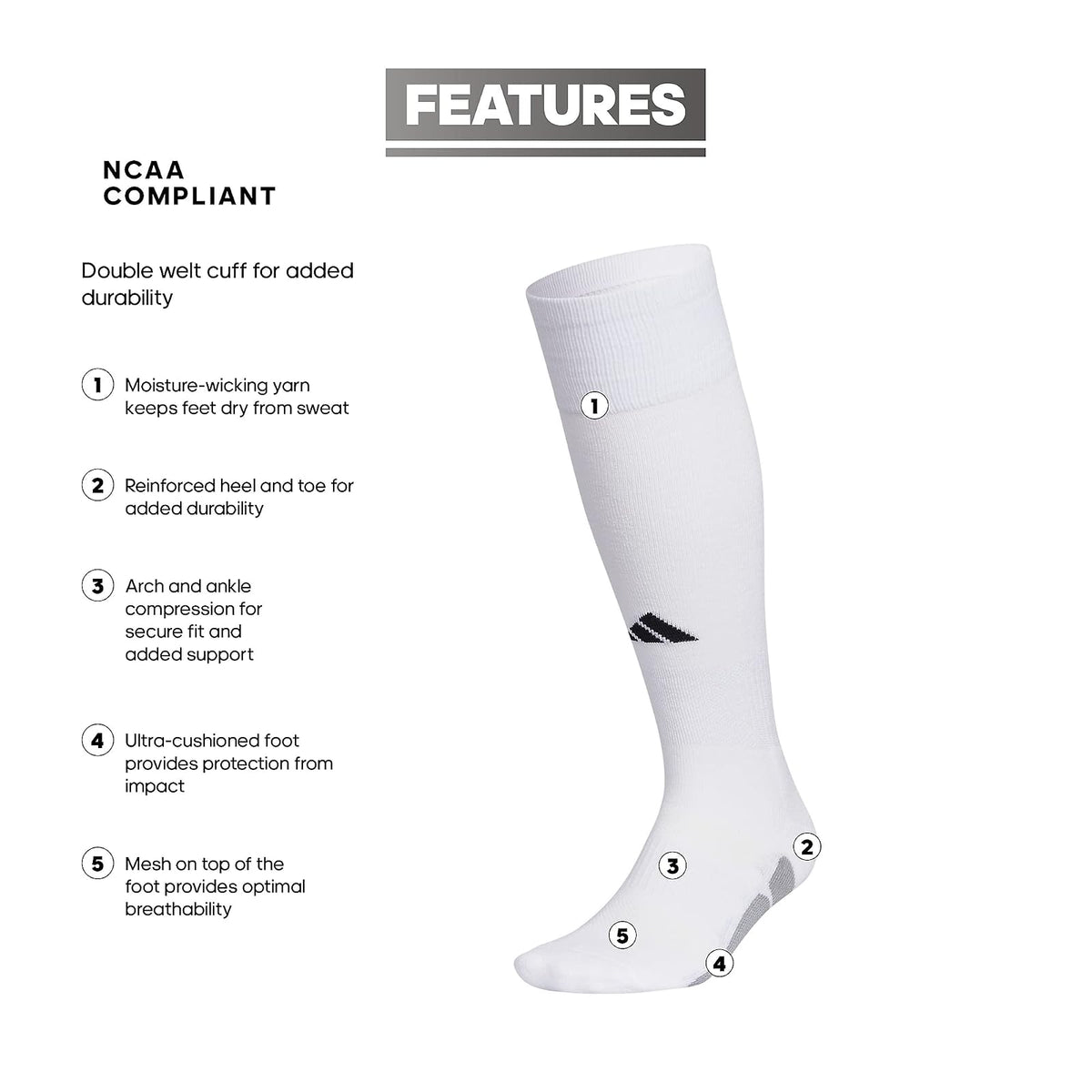 adidas Utility All Sport Over the Calf (Otc) Socks (1-pair) Equipo de calcetines OTC Unisex adulto