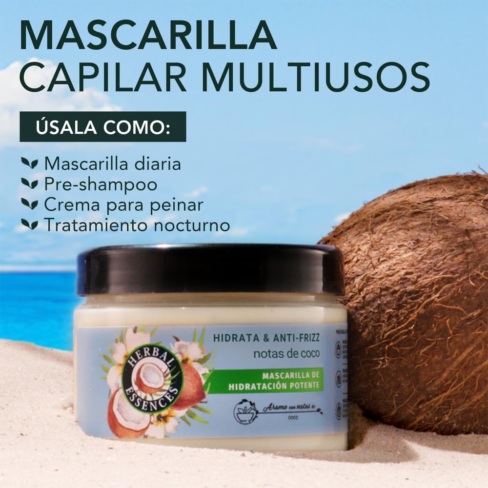 Herbal Essences Kit Exclusivo VIBRAS TROPICAL Rutina Completa Agua de Coco