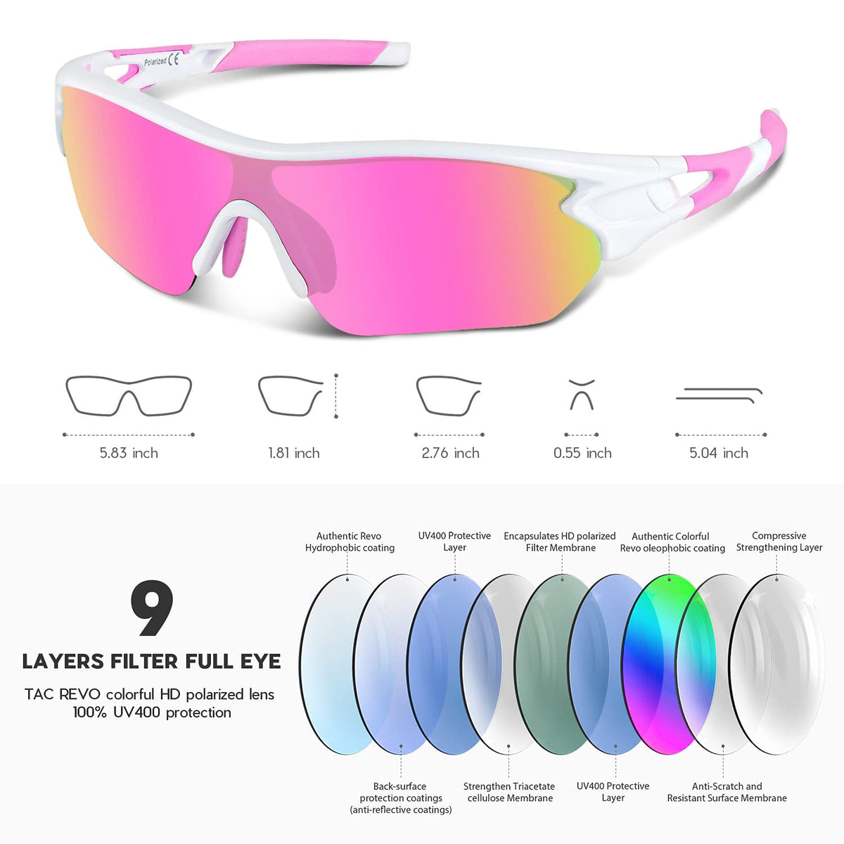 BEACOOL 7188 Gafas Unisex adulto