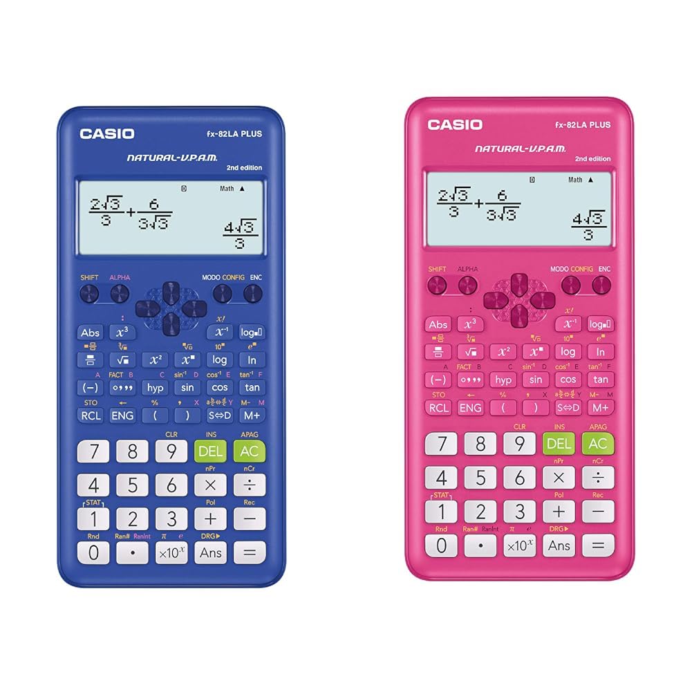 Casio Calculadora Científica FX-82LA Plus 2da Edición Azul Calculadora Científica FX-82LA Plus 2da Edición Rosa