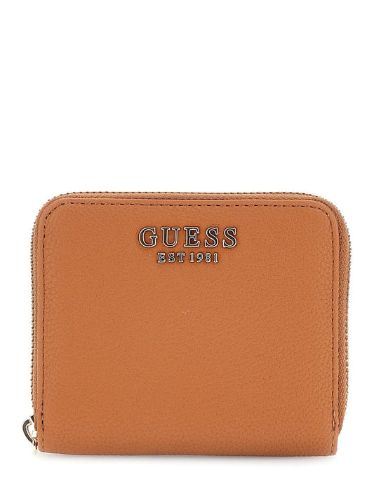 GUESS CARTERA LAUREL II SLG SMALL ZIP AROUND COLOR CAFÉ MEDIO