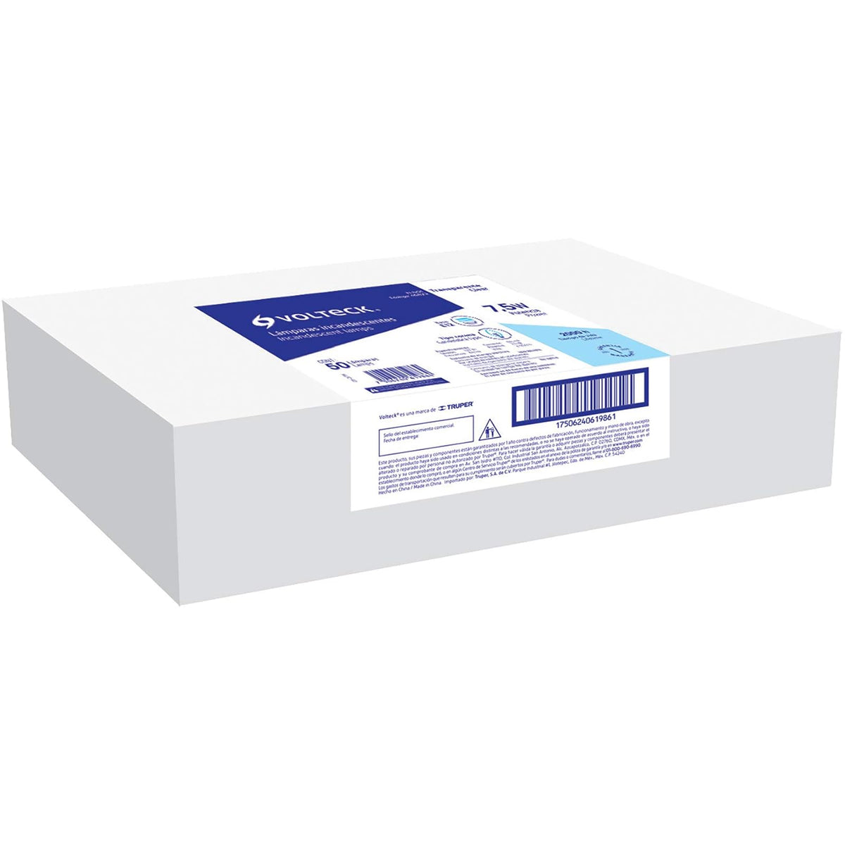 Volteck FI-50T, Focos incandescentes transparentes, base E12, 7.5watts, 50pzas