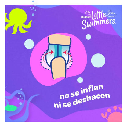 Huggies Little Swimmers Calzoncito Desechable para Nadar, Talla Mediana Unisex, Paquete con 11 piezas, Ideal para bebés de 11 a 15 kg, empaque puede variar