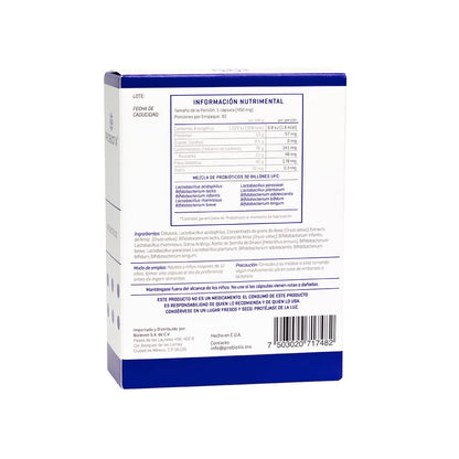 PROBIOTIX | 30 Billones de Probióticos | 10 Cepas | 30 Cápsulas