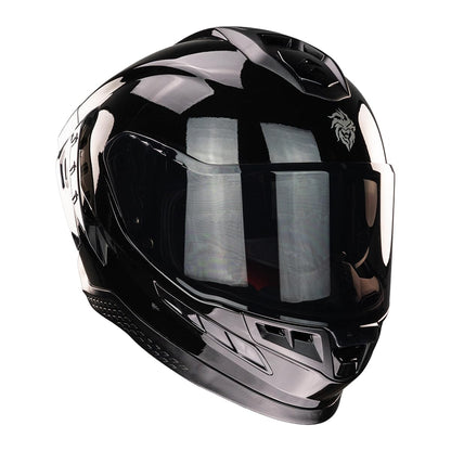 KOV Casco EKHO Negro Brillante para Moto Integral Deportivo Certificado Dot