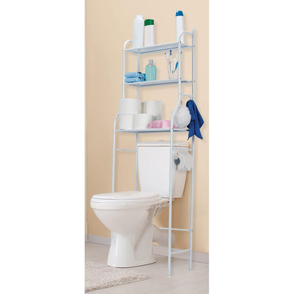 Foset OWC-3, Mueble organizador blanco para baño con 3 repisas