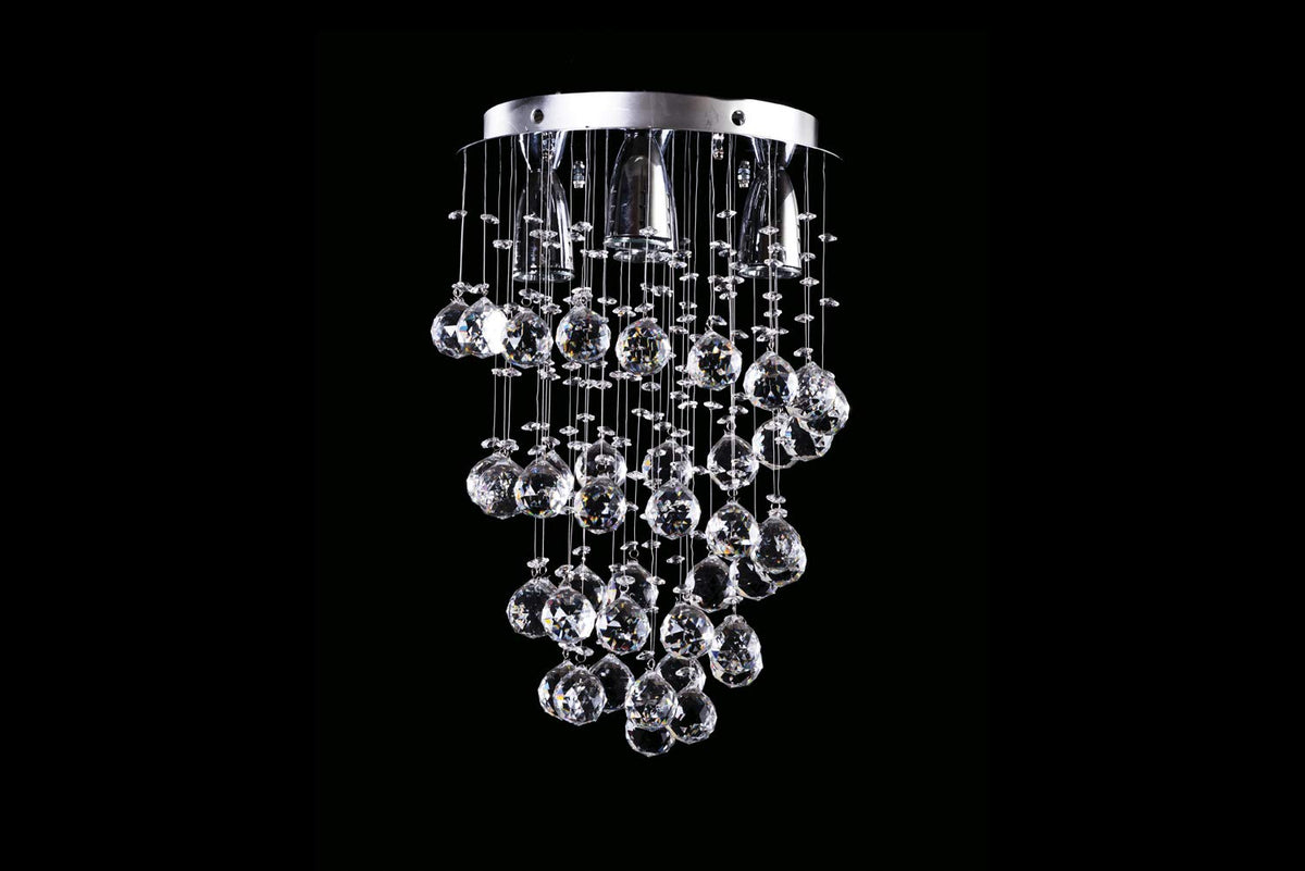 Gamalux Candil Colgante Williams Krystal Cascada de 4 Luces 00976/4, iluminación Perfecta y estética sofisticada con Cristal Cortado HQ para ambientes acogedores