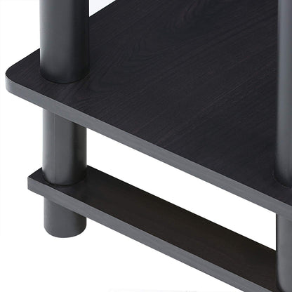 Furinno Turn-N-Tube Mesa Auxiliar de 3 Niveles con Contenedor de Almacenamiento, Espresso