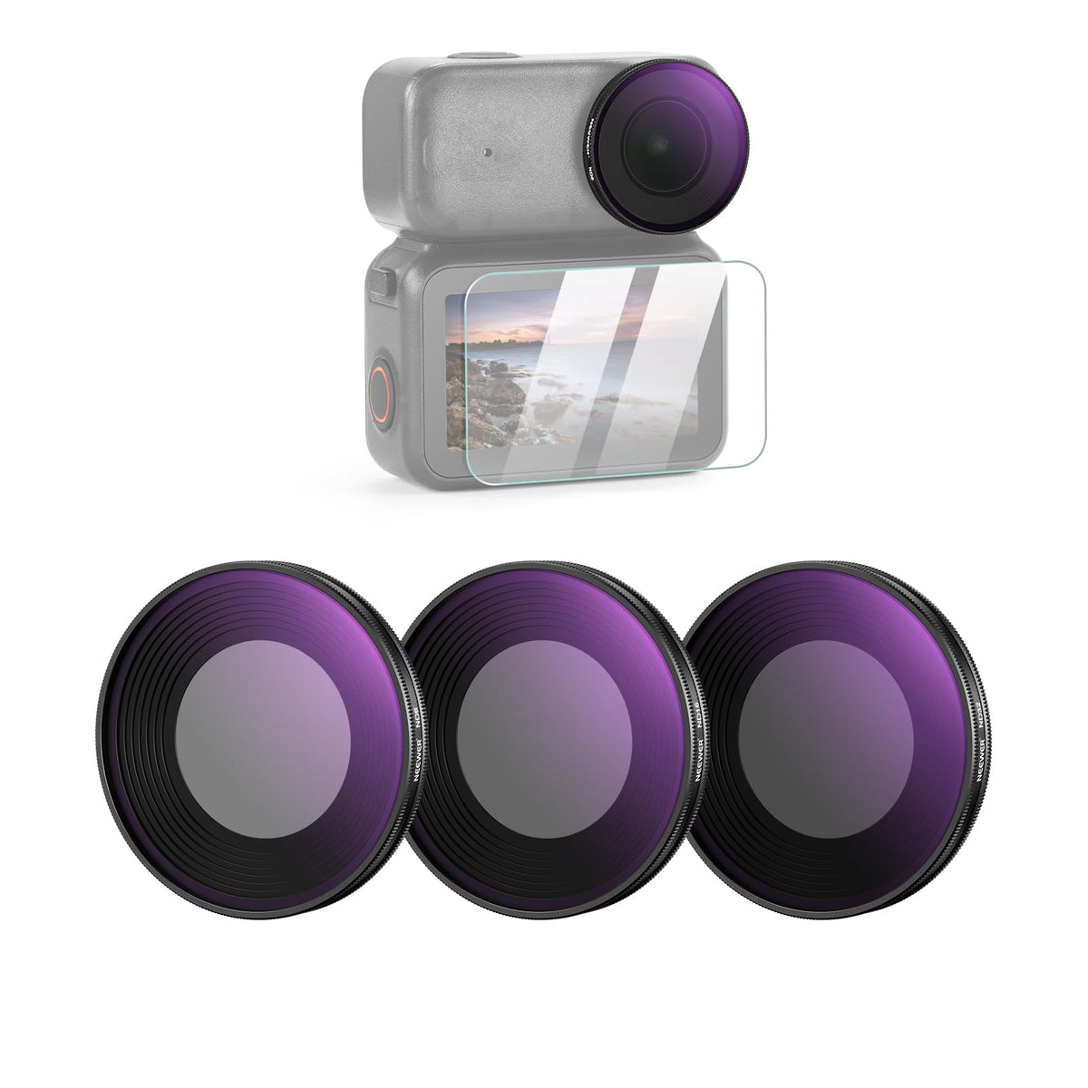 Neewer Kit de Filtros ND para DJI Osmo Nano - Paquete 3 ND