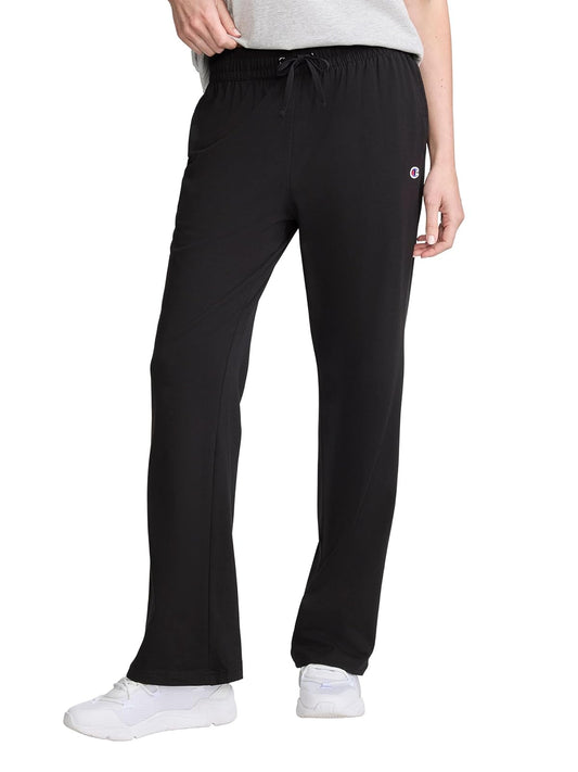 Champion Pantalones de algodón para Uso Diario, Pantalones Deportivos de Punto con cordón, Parche C, Entrepierna de 31.5 Pulgadas Pantalones Deportivos para Mujer