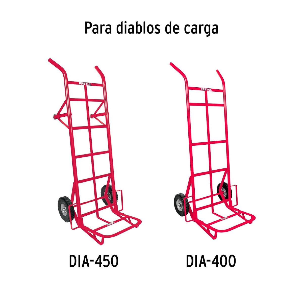 Pretul RD-102, Rueda de hule sólido 10" para diablo doble balero, 1 pieza
