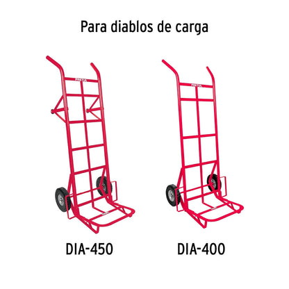 Pretul RD-102, Rueda de hule sólido 10" para diablo doble balero, 1 pieza