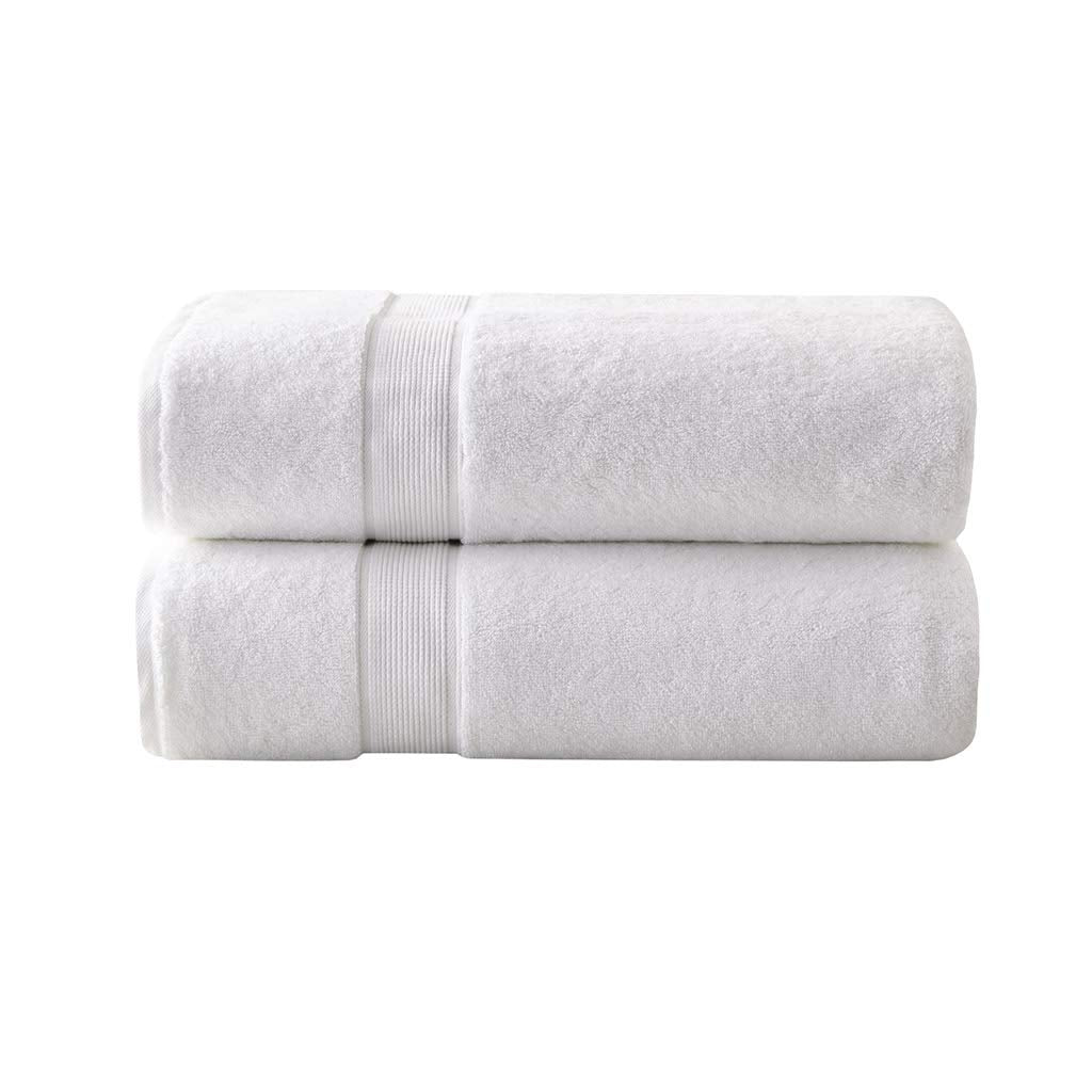 Madison Park - Juego de Toallas de baño de Lujo de 800 g/m², 100% algodón, Altamente absorbentes, Secado rápido, Calidad de Hotel y SPA para baño, 34 x 68 Pulgadas, Color Blanco, 2 Piezas