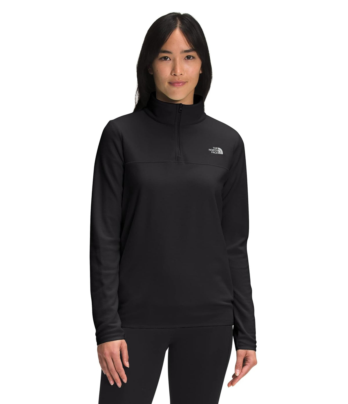 The North Face TKA Glacier Forro Polar con Cierre 1/4 para Mujer - CH - Tnf Black