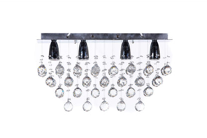 Candil Colgante Gamalux Williams Krystal Texas de 4 Luces P95060/4, luz brillante con diseño sencillo y cristal cortado HQ para espacios acogedores