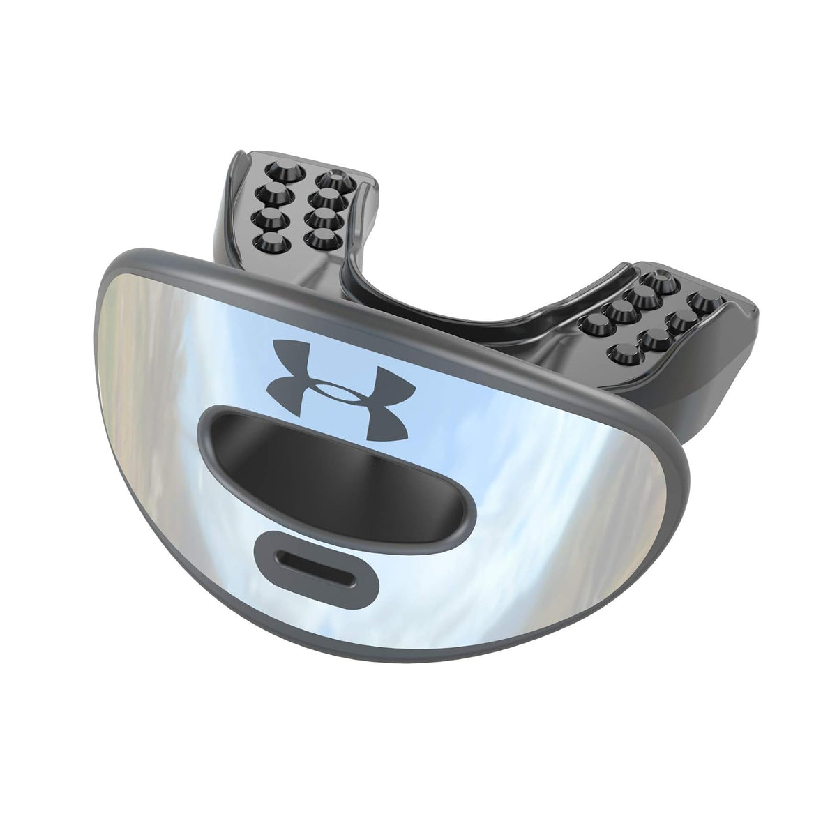 Under Armour Air Protector Bucal para Fútbol, Ajuste Instantáneo - Plateado