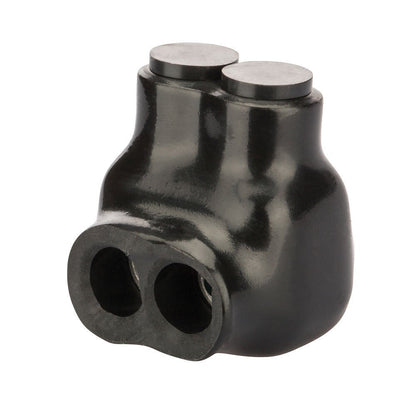 NSI Industries Polaris Black IT-4 Insulated Multi-Tap Connector- 2-Port Single-Sided Entry for 4-14 AWG Wire Range - Dry Locations - Dual-rated cooper and/or aluminum - 1.18-inch width, 1.38-inch height, 1.12-inch length - Hex size 1/8-inch - 12 Pack