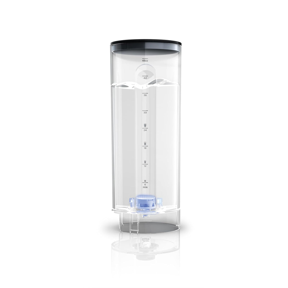 Ninja Thirsti Depósito de Agua WCX01WRC | Negro, 48 oz, depósito extraíble, para refrigerador, tapa a prueba de fugas