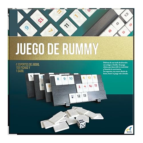 Novelty Corp - Juego de Mesa Rummy, Juego Clasico, Alta Calidad