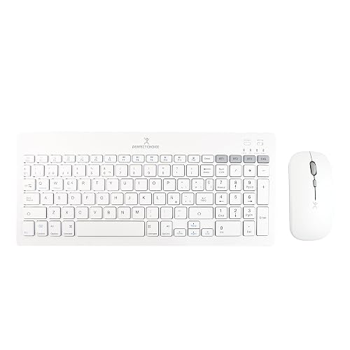 PERFECTCHOICE Kit Teclado+Mouse Recargable (Blanco)