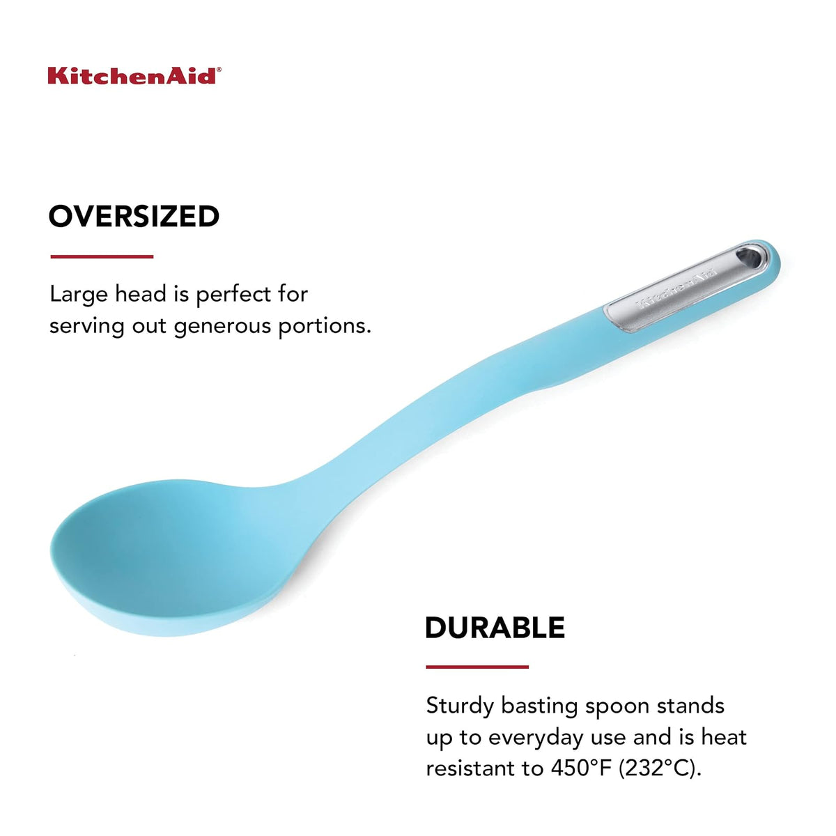 KitchenAid - Cuchara de cocina, Agua (Aqua), 13.5 inches, 1