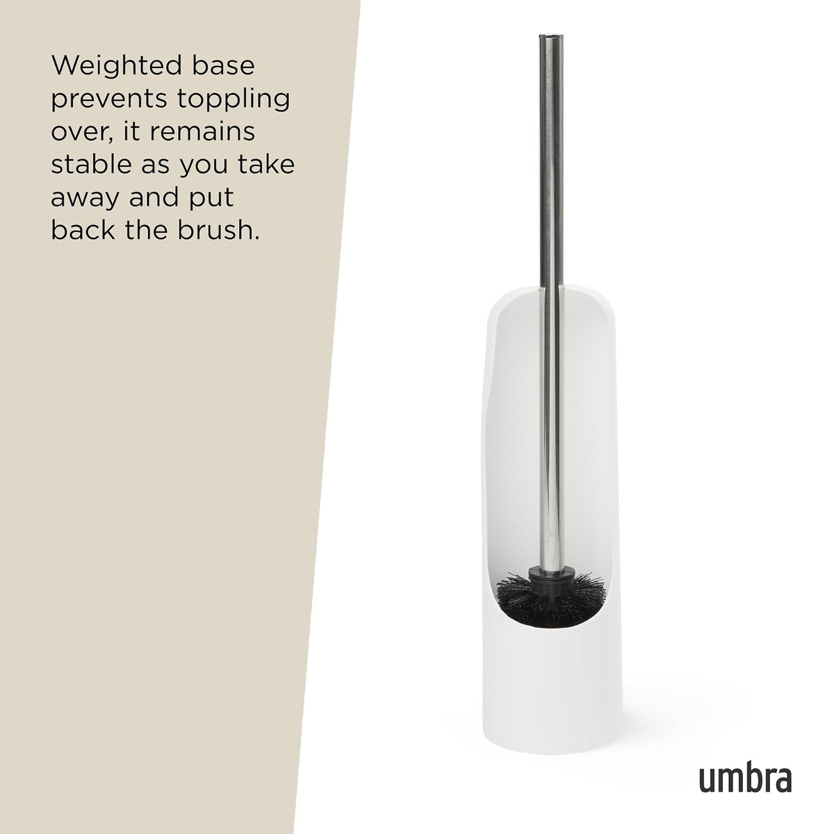Umbra 023274-660 Touch Cepillo para Inodoro, Blanco