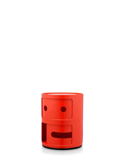 Kartell Mueble de Almacenaje Componibili Sonrisa Plana, color Rojo, 2 Piezas
