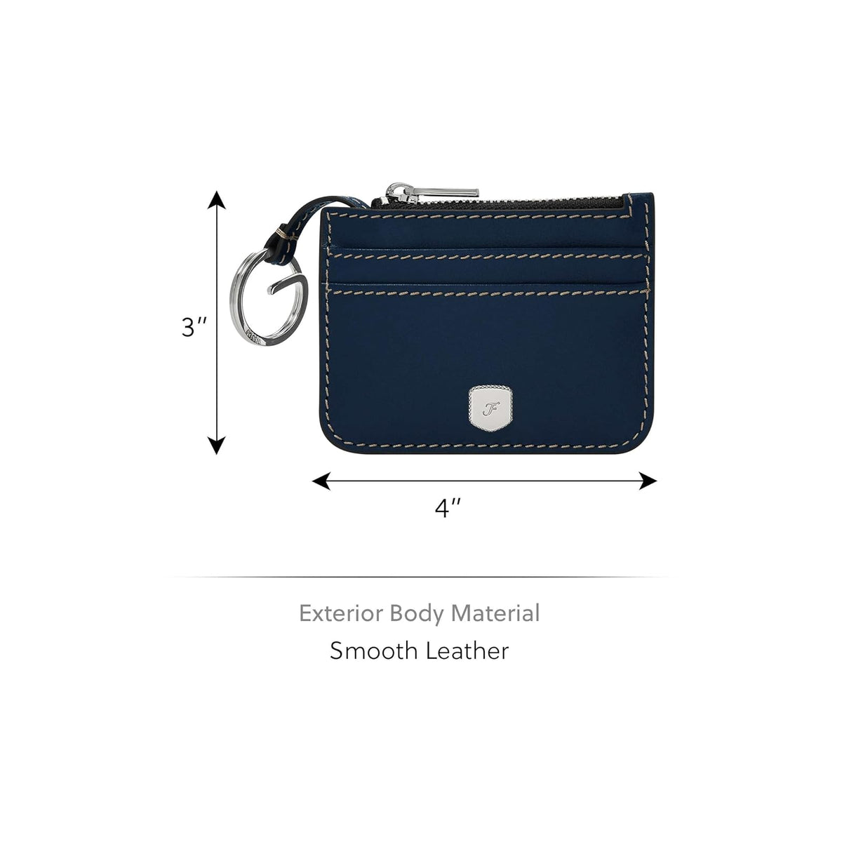 Tarjetero Fossil SL10078545 Lennox de piel en tono azul para mujer