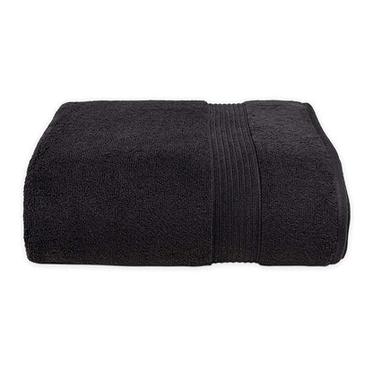 Nautica, Toalla Medio Baño 100% Algodón, Color Negro, Montford.