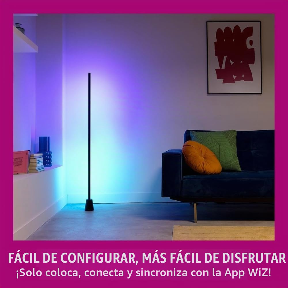 WiZ Lámpara de Piso Inteligente – Luz multicolor para ambientar tu hogar