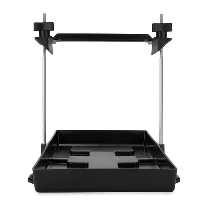 Camco 55404 - Bandeja Grande de retención de batería para vehículos recreativos y Marinos para Detener el Movimiento Durante el Transporte (55404)