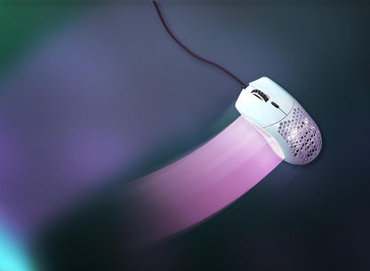 Glorious Gaming Mouse - Modelo O 67 g Honeycomb Mouse Superligero, USB Gaming Mouse - Blanco Mate