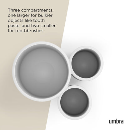 Umbra Touch Sujetador para Cepillo de Dientes, Blanco White