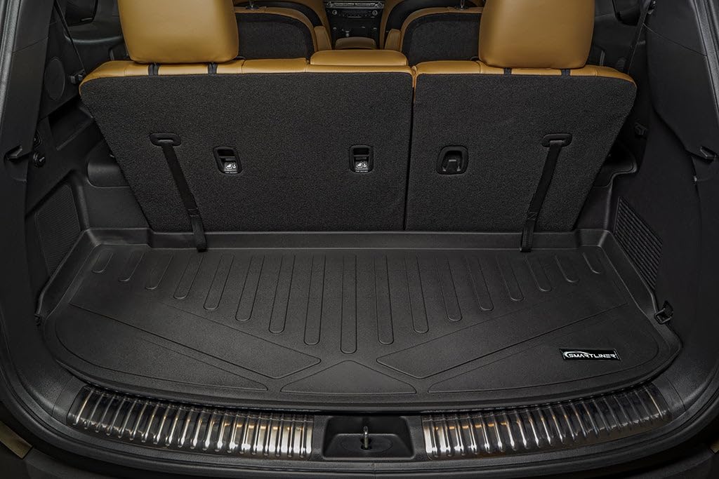 SMARTLINER - Juego de 3 hileras de Revestimiento de Piso para Todo Tipo de Clima, Compatible con Kia Telluride 2020-2025