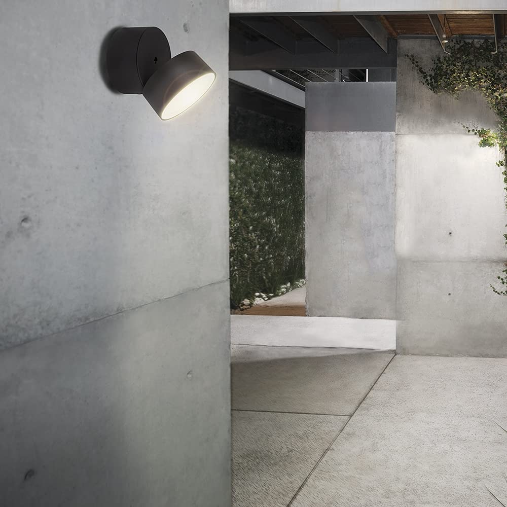 Tecnolite - Lámpara de exterior LED para sobreponer, 10 W, Luz Cálida Brillante