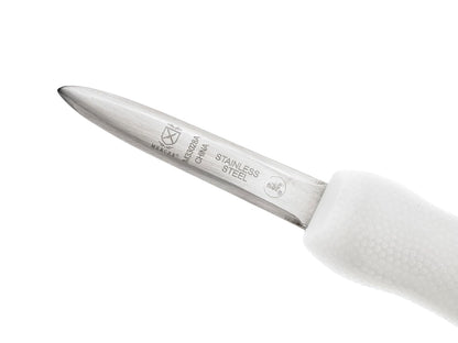Mercer Culinary Boston Style Oyster cuchillo con mango de polietileno, 3 pulgadas, blanco
