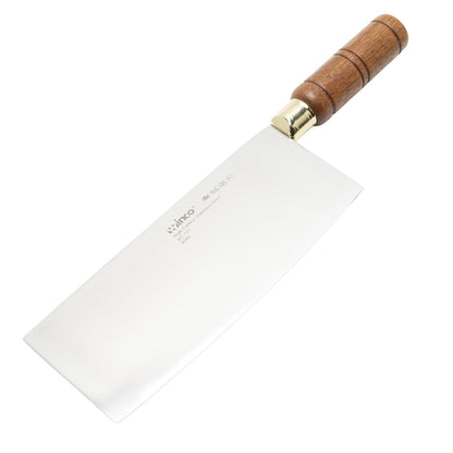 Winco Blade Chinese Cleaver w/ wooden handle – blade 8”x3 ½” overall length 12 ½”