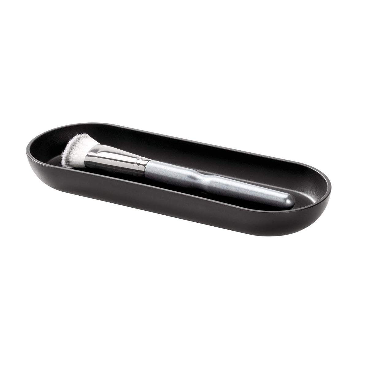 iDesign - Organizador Cade Tray para cajón, baño, encimera, escritorio y tocador, negro mate - Negro mate - Una talla - Tray