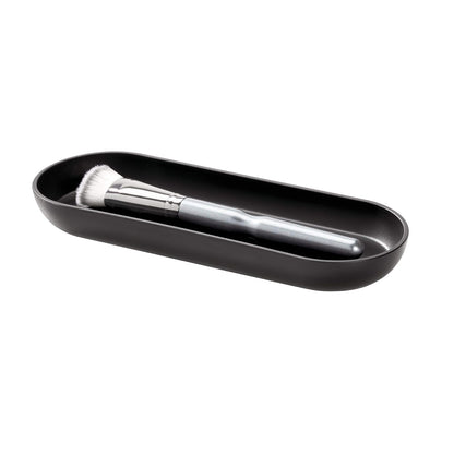 iDesign - Organizador Cade Tray para cajón, baño, encimera, escritorio y tocador, negro mate - Negro mate - Una talla - Tray