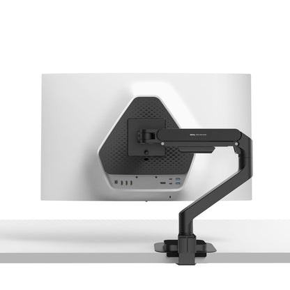 BenQ Brazo para Monitor Ergo BSH01 - Soporte de Resorte de Gas para Pantallas de hasta 45'' y 19.9Kg, Resistente, sin hundimiento, Abrazadera Superior y Base con Ojal, Placa de Refuerzo