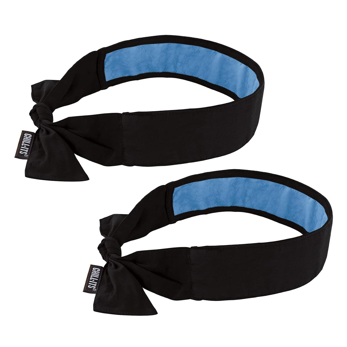 Ergodyne Chill Its 6700CT - Bandana de refrigeración forrada con material de PVA evaporativo para un alivio rápido de enfriamiento, lazo para un ajuste ajustable, paquete de 2