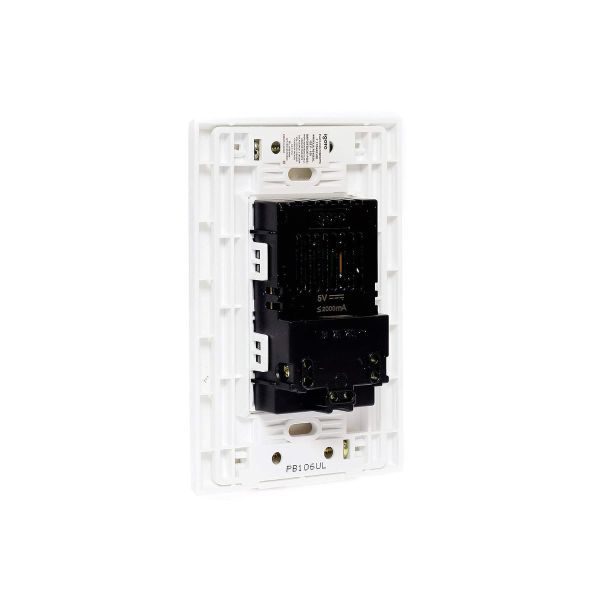 iGOTO PB106UL-B Contacto doble con USB y Placa Sencilla