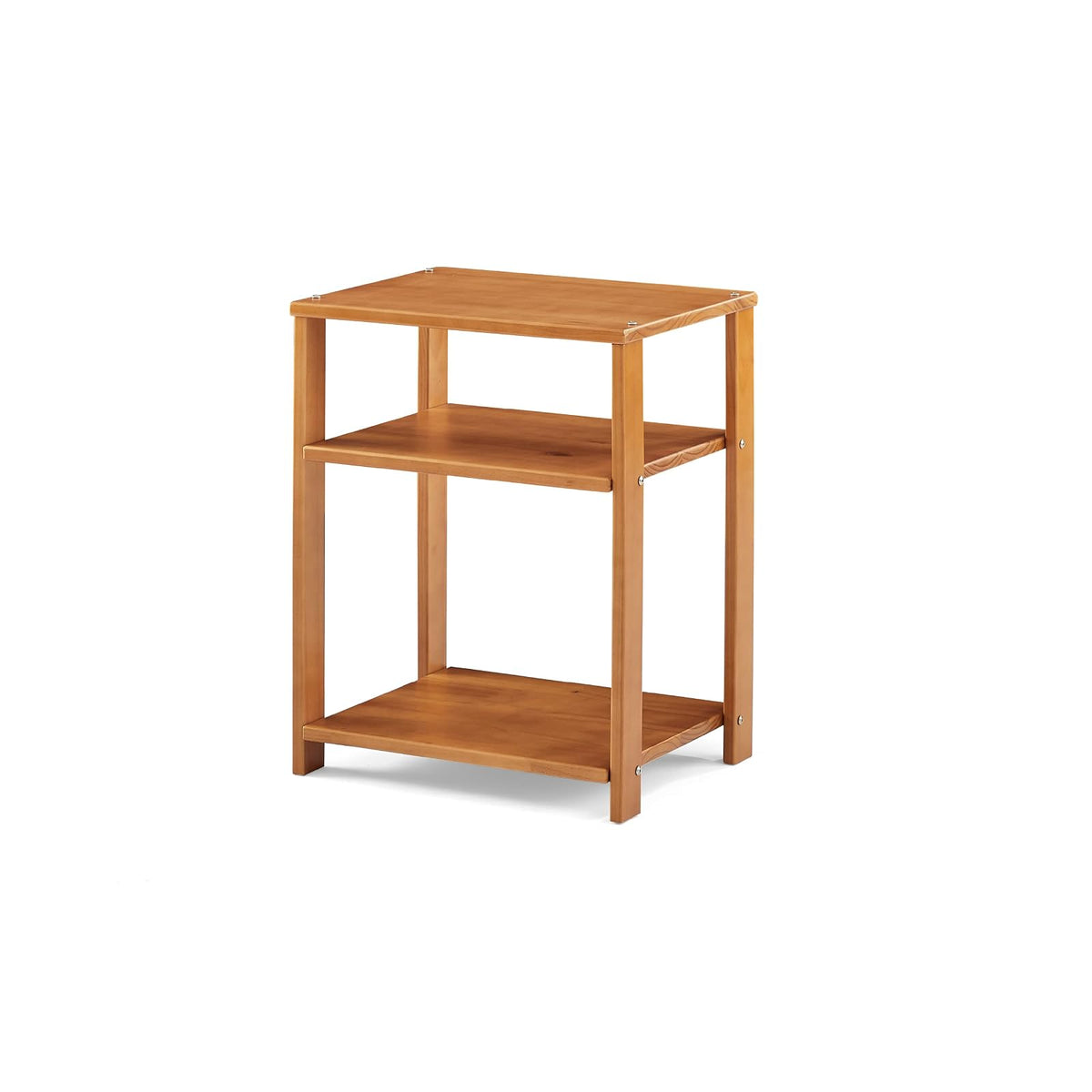 Nooz Mesa de Noche Utility, Buró Mesita de Noche de Madera Laminada, Auxiliar de Almacenamiento, Espacio Organizador y Almacenamiento, Café